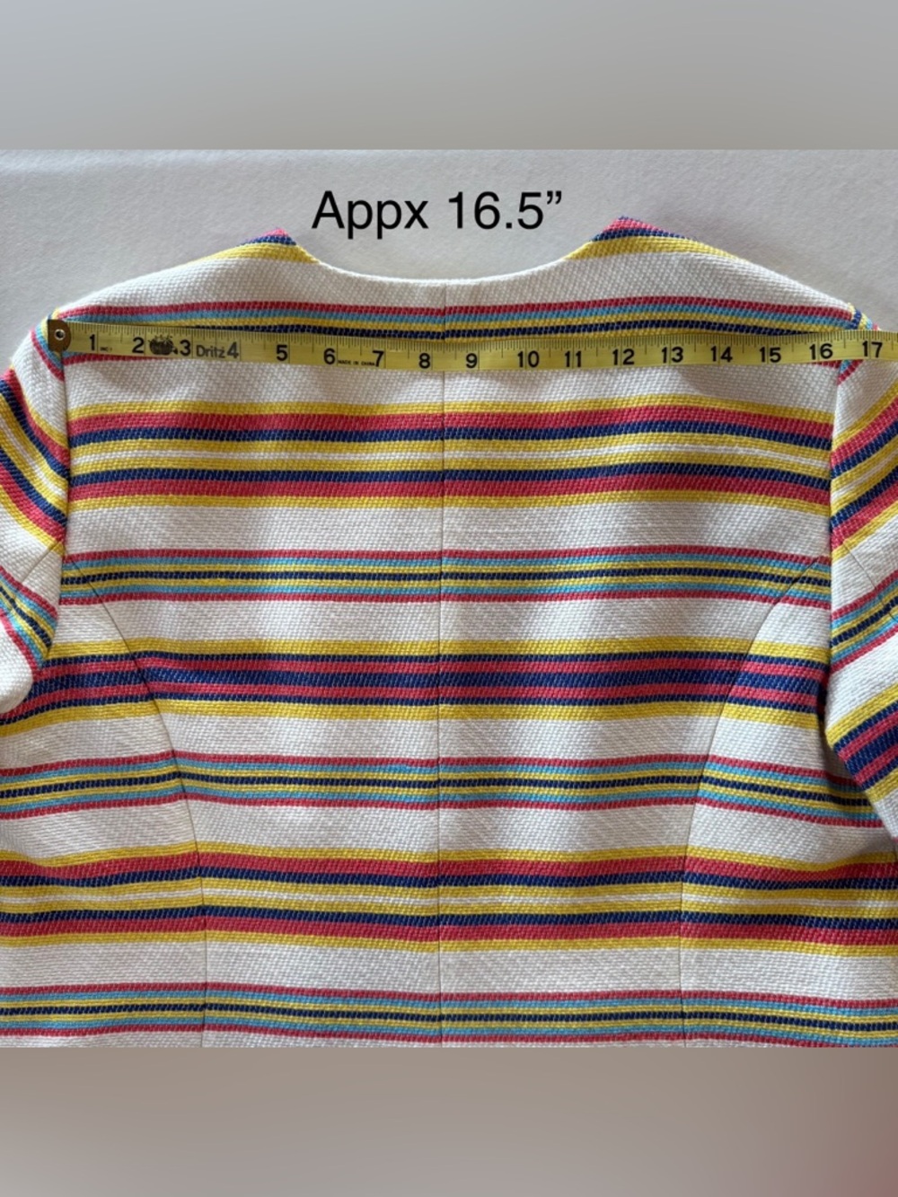 Talbots Striped Open-Front Lined Jacket Multicolor Striped Blazer (14) - Picture 13 of 17